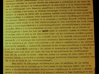 Discurso de Olga Poblete  ¿Qué dejará la UNCTAD III a los chilenos? 1972.