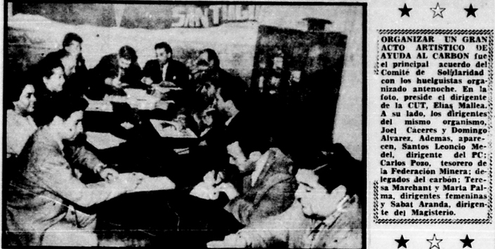 4 de mayo de 1960. Comisión de ayuda en Santiago