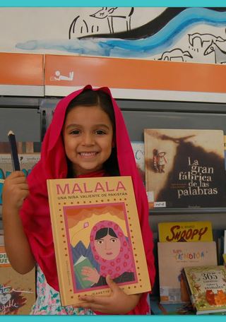 Fotografía más compartida (infantil)de Amatista Sánchez con "Malala una niña valiente de Pakistán".